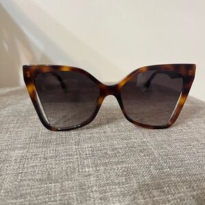 Fendi Tortoise Shell Cat-Eye Glasses